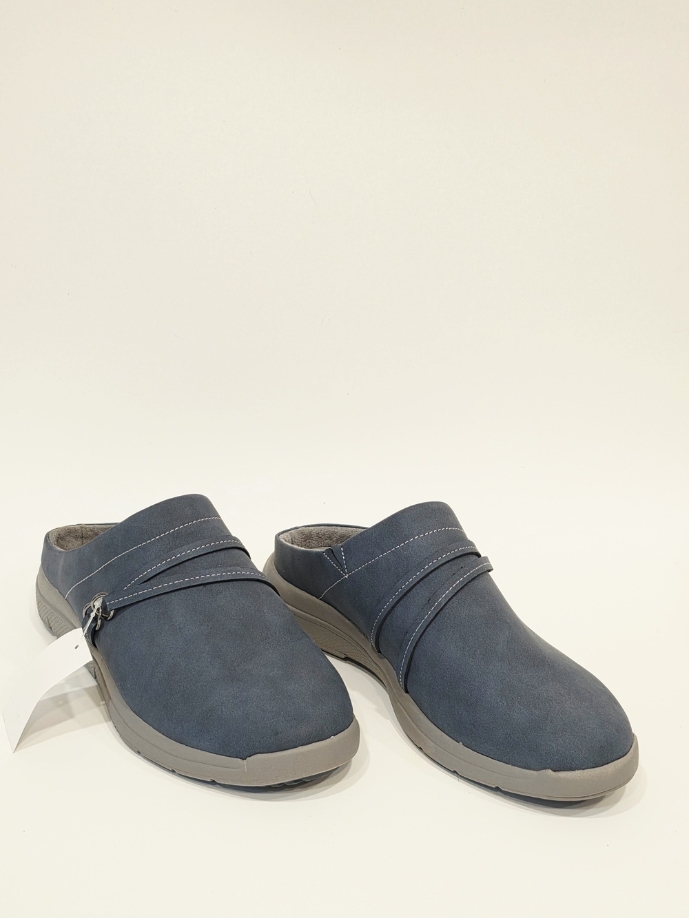 Comfort Slip-On Mule Clogs in Navy with Adjustable Strap